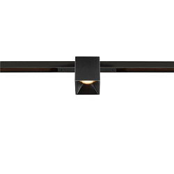 Spotlight op rail FIXT-IT! rond, ingebouwde versie, geschikt voor beeldschermwerkstations IP20, zwart, gelakt dimbaar
