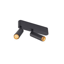 Plafondarmatuur GRIP!S DOUBLE geschikt voor beeldschermwerkstations IP20, goud, zwart, gelakt dimbaar