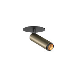 Plafondinbouwarmatuur GRIP!S cilindrisch, geschikt voor beeldschermwerkstations IP20, brons, zwart, gelakt dimbaar
