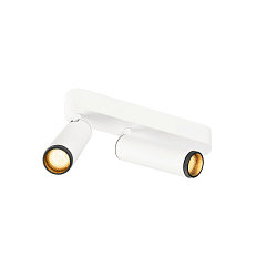 Plafondarmatuur GRIP!M DOUBLE IP20, zwart, wit, gelakt dimbaar