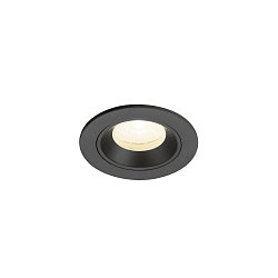 Plafondinbouwarmatuur NUMINOS® XS rond, geschikt voor beeldschermwerkstations IP20, zwart, gelakt dimbaar