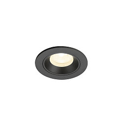 ceiling recessed luminaire NUMINOS® XS round, suitable for VDU workstation IP20, black, lacquered dimmable