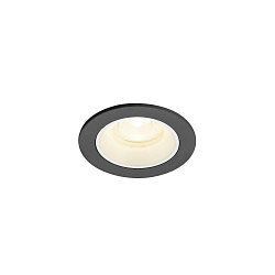 ceiling recessed luminaire NUMINOS® XS round, suitable for VDU workstation IP20, black, white, lacquered dimmable