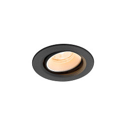 ceiling recessed luminaire NUMINOS® MOVE XS round, suitable for VDU workstation IP20, black, white, lacquered dimmable