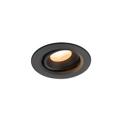 Plafondinbouwarmatuur NUMINOS� MOVE XS rond, geschikt voor beeldschermwerkstations IP20, zwart, gelakt dimbaar