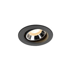 Plafondinbouwarmatuur NUMINOS® MOVE XS draaibaar, geschikt voor beeldschermwerkstations IP20, zwart dimbaar