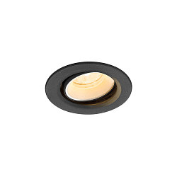ceiling recessed luminaire NUMINOS® MOVE XS round, suitable for VDU workstation IP20, black, white, lacquered dimmable