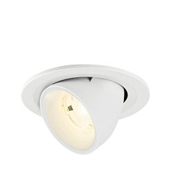 Plafondinbouwarmatuur NUMINOS� GIMBLE S rond, geschikt voor beeldschermwerkstations IP20, wit, gelakt dimbaar