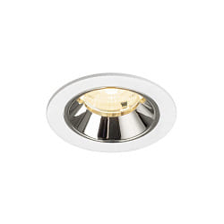 Plafondinbouwarmatuur NUMINOS® S geschikt voor beeldschermwerkstations IP20, chroom, wit dimbaar