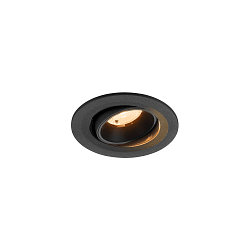 Plafondinbouwarmatuur NUMINOS® MOVE S rond, geschikt voor beeldschermwerkstations IP20, zwart, gelakt dimbaar
