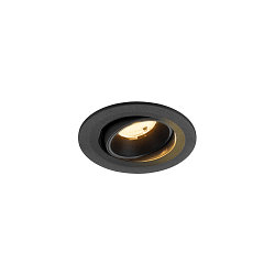 Plafondinbouwarmatuur NUMINOS® MOVE S rond, geschikt voor beeldschermwerkstations IP20, zwart, gelakt dimbaar