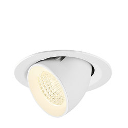 Plafondinbouwarmatuur NUMINOS� GIMBLE M geschikt voor beeldschermwerkstations IP20, wit, gelakt dimbaar