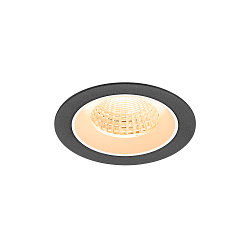 Plafondinbouwarmatuur NUMINOS� M rond, geschikt voor beeldschermwerkstations IP20, zwart, wit, gelakt dimbaar