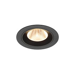 ceiling recessed luminaire NUMINOS® M round, suitable for VDU workstation IP20, black, lacquered dimmable
