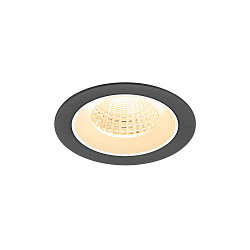 Plafondinbouwarmatuur NUMINOS® M rond, geschikt voor beeldschermwerkstations IP20, zwart, wit, gelakt dimbaar