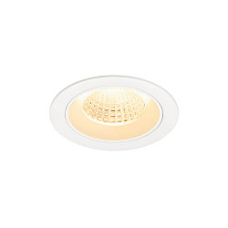 ceiling recessed luminaire NUMINOS® M round, suitable for VDU workstation IP20, white, lacquered dimmable