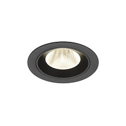 ceiling recessed luminaire NUMINOS® M round, suitable for VDU workstation IP20, black, lacquered dimmable