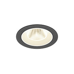 ceiling recessed luminaire NUMINOS® M round, suitable for VDU workstation IP20, black, white, lacquered dimmable