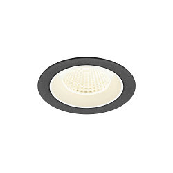 ceiling recessed luminaire NUMINOS® M round, suitable for VDU workstation IP20, black, white, lacquered dimmable