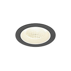 ceiling recessed luminaire NUMINOS® M round, suitable for VDU workstation IP20, black, white, lacquered dimmable