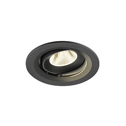 ceiling recessed luminaire NUMINOS® MOVE M round, suitable for VDU workstation IP20, black, lacquered dimmable