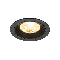 ceiling recessed luminaire NUMINOS® L round, suitable for VDU workstation IP20, black, lacquered dimmable
