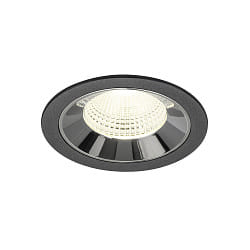 ceiling recessed luminaire NUMINOS® L suitable for VDU workstation IP20, chrome, black dimmable