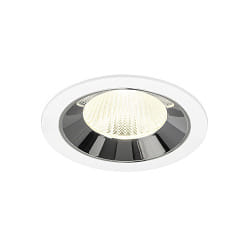 Plafondinbouwarmatuur NUMINOS® L geschikt voor beeldschermwerkstations IP20, chroom, wit dimbaar