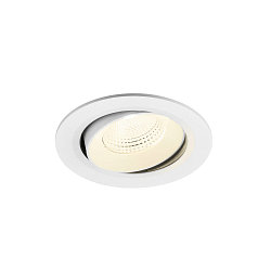 ceiling recessed luminaire NUMINOS® MOVE L round, suitable for VDU workstation IP20, white, lacquered dimmable