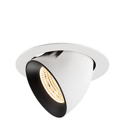 Inbouwspot NUMINOS� GIMBLE XL draaibaar, geschikt voor beeldschermwerkstations IP20, zwart, wit dimbaar