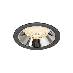 ceiling recessed luminaire NUMINOS® XL suitable for VDU workstation IP20, chrome, black dimmable