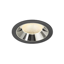 ceiling recessed luminaire NUMINOS® XL suitable for VDU workstation IP20, chrome, black dimmable