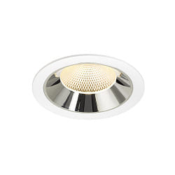 Plafondinbouwarmatuur NUMINOS® XL geschikt voor beeldschermwerkstations IP20, chroom, wit dimbaar