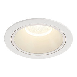 Plafondinbouwarmatuur NUMINOS� XL rond, geschikt voor beeldschermwerkstations IP20, wit, gelakt dimbaar