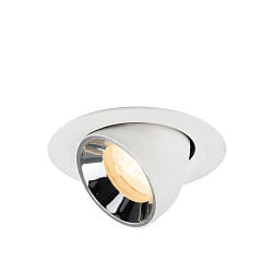 Inbouwspot NUMINOS� GIMBLE XS draaibaar, geschikt voor beeldschermwerkstations IP20, chroom, wit dimbaar