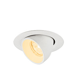 Plafondinbouwarmatuur NUMINOS� GIMBLE XS rond, geschikt voor beeldschermwerkstations IP20, wit, gelakt dimbaar