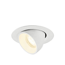 Plafondinbouwarmatuur NUMINOS� GIMBLE XS rond, geschikt voor beeldschermwerkstations IP20, wit, gelakt dimbaar