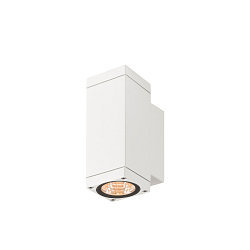 outdoor wall luminaire THEO PRO S SINGLE square IP65, white, lacquered 