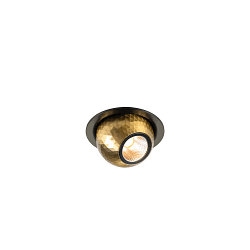 Plafondinbouwarmatuur DYSKO rond IP20, goud, zwart dimbaar
