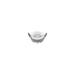 Plafondinbouwarmatuur DOWNLIGHT P 84 ON-OFF stijf, slagvast, multipower, bekabeld IP54, wit 