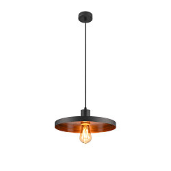 Pendelarmatuur LALU� SET PLATE 33 E27 IP20, zwart dimbaar