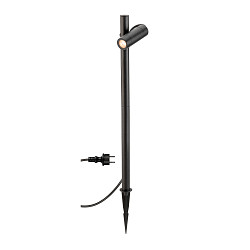 gorund spike luminaire HELIA SLIM POLE SINGLE with plug IP65, black