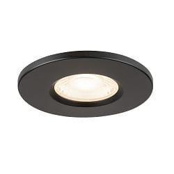 Plafondinbouwarmatuur UNIVERSAL DOWNLIGHT FIX met omslag IP65, zwart dimbaar