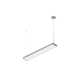 Pendelarmatuur WORKLIGHT P LINE 120 geschikt voor beeldschermwerkstations IP20, zilver dimbaar