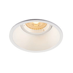 Recessed luminaire HORN-O, 1xGU10, 230V, Clip springs, white