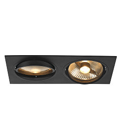Plafondinbouwarmatuur NEW TRIA ES111 2 hoekig GU10, zwart