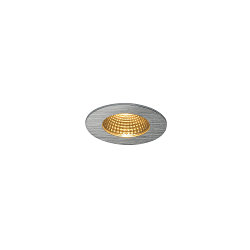 Plafondinbouwarmatuur PATTA-I ROUND rond, stijf IP65 / IP20, aluminium geborsteld dimbaar