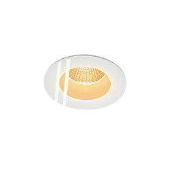 Plafondinbouwarmatuur PATTA-F ROUND rond, stijf, set terug IP65 / IP20, wit dimbaar