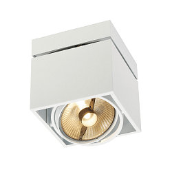 Plafondarmatuur KARDAMOD SURFACE SQUARE ES111 hoekig, single GU10, wit