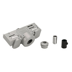 Adaptor for 3-Phase High voltage Track, silver grey